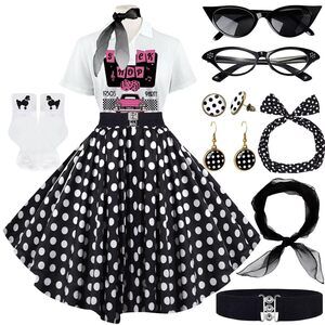 7938 Sock Hop Outfits Women, 1950s Poodle Skirts, Polo Shirt